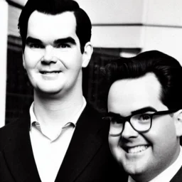 Creepy old photo of Jimmy carr with Alan carr