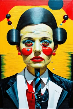 Creative expression is a survival need; glitch art with surreal elements in the styles of Magritte, Joan Miró; and Yves Tanguy