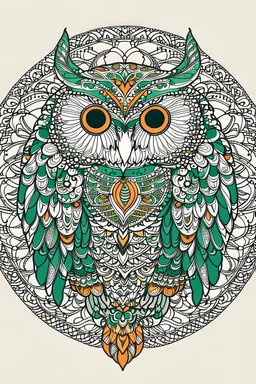 A mandala with owl