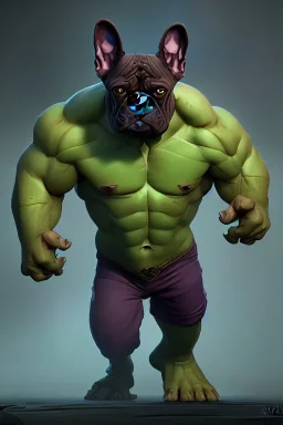 alien french bulldog musculature hulk body HD strong french bulldog hulk marvels Warcraft