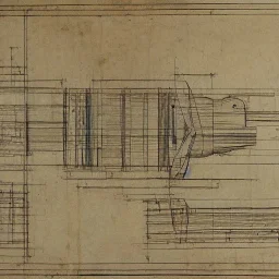 Blueprint, by Leonardo Da Vinci, 4k