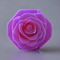 transparent multicolor crystal rose