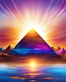 logo on transparent background paper, chromatic, zoom, sharp, realistic, splash of colors on a white background, a detailed golden purple sunset fire style, detailed realistic earth, Pyramids of Giza with light blue water, graffiti elements, powerful zen composition, dripping technique, & the artist has used bright, clean elegant, with blunt brown, 4k, detailed –n 9, ink flourishes, liquid fire, clean white background, zoom in, close-up, make it as a sticker