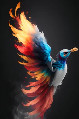 Flying flames of all colors