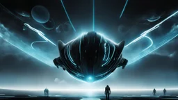 tron legacy movie, programs, space ships, clouds, planets, creatures