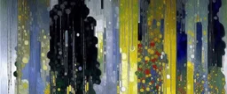 Silver towers in a thunderstorm painted by Gustav Klimt