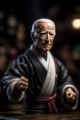 jo biden kung fu,shot on Hasselblad h6d-400c, zeiss prime lens, bokeh like f/0.8, tilt-shift lens 8k, high detail, smooth render, down-light, unreal engine, prize winning