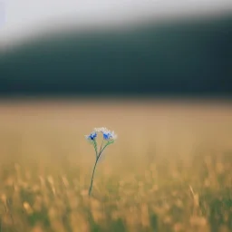 single long stem wild flower in a field, tender, soft focus, award winning landscape photography, nature photography, r/mostbeautiful