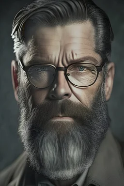 male short beard glasses german middle age interrogator black ops