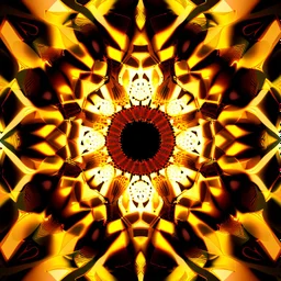 yellow and orange kaleidoscope