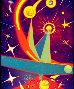 Vía Lactea (2007) Art by "Guillermo Pérez Villalta". Vivid colors contrasts in an impressive way. End of the roaring twenties of the twentieth century.