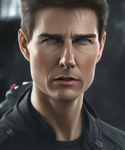 portrait Tom Cruise in Mission Impossible