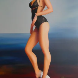 Full body portrait, painting, medium shot lady Shinora