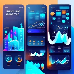 Design a visually engaging splash screen For ios/android app that represents the concept of social trading and showcases your brand identity. Consider incorporating elements like trading charts, financial symbols, or people connecting. Use Vector