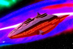 a spaceship cruising through the gAlaxy, holds up to 10 people