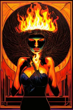 Hidden Fire Inside You; Lowbrow Avant Garde Art Deco