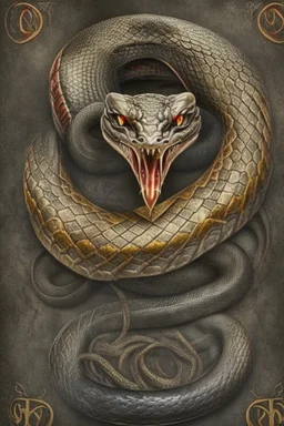 The Symbol of Vashnija, the Viper Queen, is a coiled viper with its fangs bared