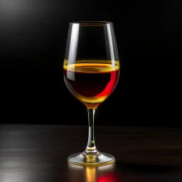 beer glass filled with wine