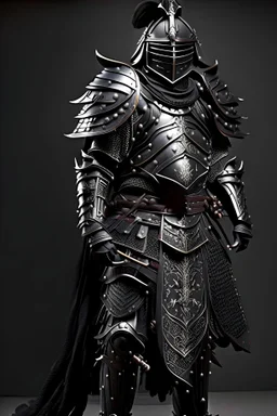 The knight of Shu n ancient Chinese kingdom wearing magnificent black knight armor, full body image,