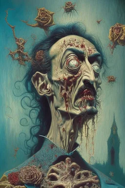 Artwork entitled "Christian Zombie Vampires Salvador Dali; surrealism; award-winning, intricate, insanely detailed, elegant