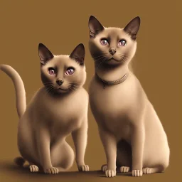 One Siamese cat