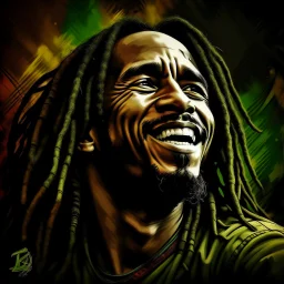 Create digital art inspired by Bob Marley's life, music, and quotes