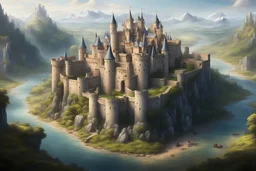 a large kingdom with a magnificent castle in the middle