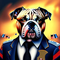  spray paint art,realistic bulldog mafia boss with machine gun and suit, city streets,run for cover, movie poster