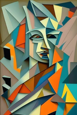 una pintura estilo cubismo facil