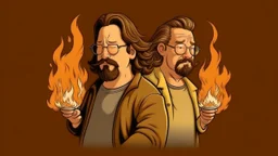 The big lebowski Walter et donnie cartoon firestarter