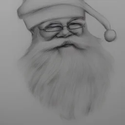 santa pencil sketch