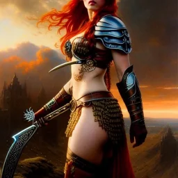 portrait 'beautiful Sexy busty Redhead Sif',Braids,horned helmet, celtic tattoed,painting by gaston bussiere, greg rutkowski, yoji shinkawa, yoshitaka amano, tsutomu nihei, donato giancola, tim hildebrandt, oil on canvas, cinematic composition, extreme detail,fit full head inside picture,32k