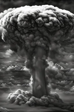 Hiroshima bomb, line arts, manga style