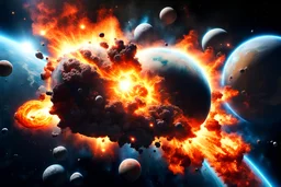 взрыв в космосе в космосе рождение планет 4к фото реалистичность