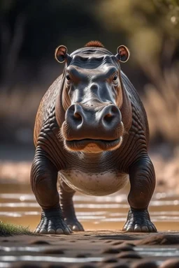 en flodhest med superkrafgter