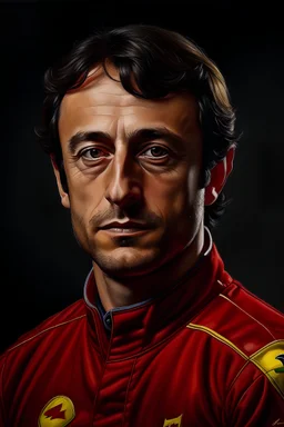 portrait a Gilles Villenueve, F1 Ferrari driver