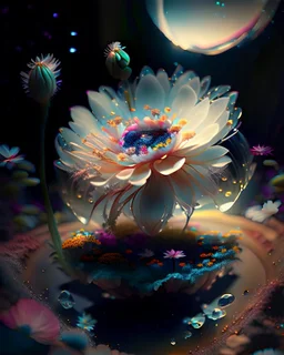 A flower that blooms into a miniature universe