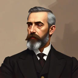 Vector, Illustration. Mehmed-serif-pasa. diplomats (1865-1951). digital Painting. Şerif Pasha. Sherif Pasha was the Ottoman Ambassador to Stockholm between 1898