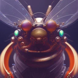 composition,portrait painting of a steampunk insect,steampunk center, ultra realistic, concept art, intricate details, eerie highly detailed, shiny, smooth, studio quality, octane render, Surrealism, Triadic colour scheme,glow-stick, ambient lighting,nightclub lighting, polaroid, 100mm, --ar 1:1 --v4