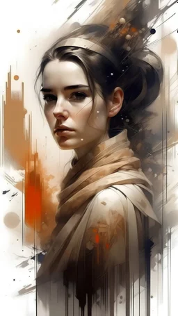 masterpiece, best quality, high resolution:0.9) White dress::Whole character, portrait by Andreas Lie of a Ray, Jedi with lightsaber :: generous shapes and long black hair ::and a detailed landscape of Tatooine :: Portrait by Bojan Jevtic :: Splash art, intricate detailed, hyperdetailed, maximalist, photorealistic, 8k resolution concept art, dynamic lighting,