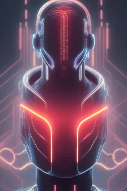 cyberpunk, head, men, portrai, tron