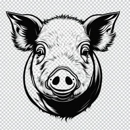 vector illustration of a pig