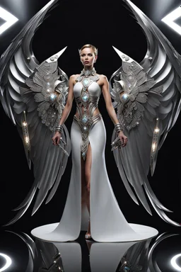 Beautiful angel cyborg jewelry diamonds,full body