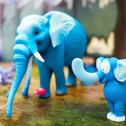 mix Smurf and elephant