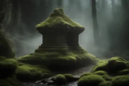 photoreal magnificent magical small underground temple glowing moss on the walls and sparkling dust on the floor and mystical fog rising by lee jeffries, otherworldly creature, in the style of fantasy movies, photorealistic, shot on Hasselblad h6d-400c, zeiss prime lens, bokeh like f/0.8, tilt-shift lens 8k, high detail, smooth render, unreal engine 5, cinema 4d, HDR, dust effect, vivid colors