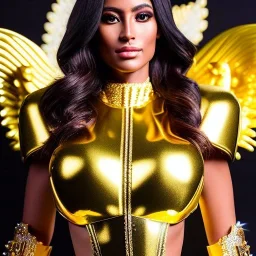 Ultra detailed fullbody Portrait in oil on canvas of busty Soma de Capricornio with Gold armor and helmet-Saint seya,extremely detailed digital painting,ultrarealistic skin,intense stare, extremely detailed face, crystal clear eyes, mystical colors ,perfectly centered image, perfect composition, rim light, beautiful lighting,masterpiece ,8k, stunning scene, raytracing, anatomically correct, in the style of Simon Bisley and Ohrai Noriyoshi and robert e howard and Steve Jung and Wizyakuza.