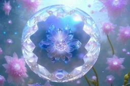 one big crystal subtle flower in a galactic ambiance of the sky, transparent petals, delicate colors, in the foreground, full of details, smooth, bright sunshine，soft light atmosphere, light effect，vaporwave colorful, concept art, smooth, extremely sharp detail, finely tuned detail, ultra high definition, 8 k, unreal engine 5, ultra sharp focus