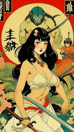 Betty page art from japanese style 1900 movie