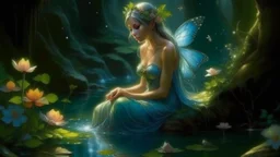 /imagine prompt: woman ninfa water, fairy --s 50 --q 4