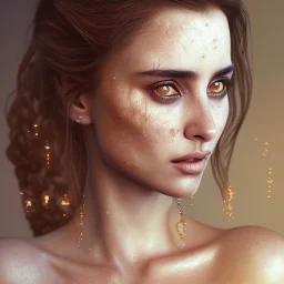 best quality, realistic lighting, masterpiece portrait of Penelope Cruz from pirates of the Caribbean, details, light dusting of freckles, shot from above, simple chain hauberk, warhammerVector art matte painting digital illustration 3D shading CryEngine Behance HD 3Delight